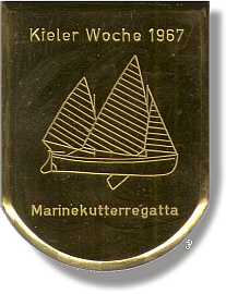 sailing badge Marinekutterregatta Kiel Plakette 1971