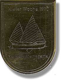 sailing badge Marinekutterregatta Kiel Plakette 1971