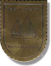 sailing badge Marinekutterregatta Kiel Plakette 1977