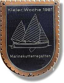 sailing badge Marinekutterregatta Kiel Plakette 1981