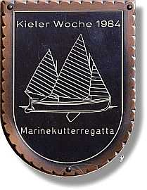 sailing badge Marinekutterregatta Kiel Plakette 1984