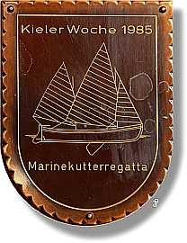 sailing badge Marinekutterregatta Kiel Plakette 1985