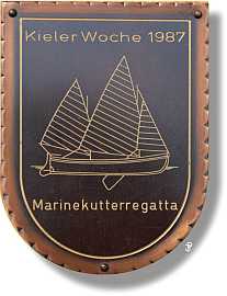 sailing badge Marinekutterregatta Kiel Plakette 1986