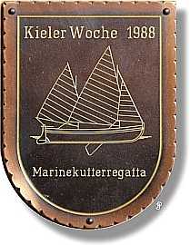 sailing badge Marinekutterregatta Kiel Plakette 1988
