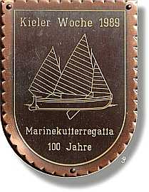 sailing badge Marinekutterregatta Kiel Plakette 1989