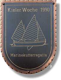 sailing badge Marinekutterregatta Kiel Plakette 1989