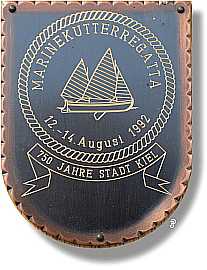 sailing badge Marinekutterregatta Kiel Plakette 1992