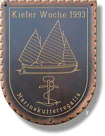 sailing badge Marinekutterregatta Kiel Plakette 1989