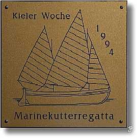 sailing badge Marinekutterregatta Kiel Plakette 1994