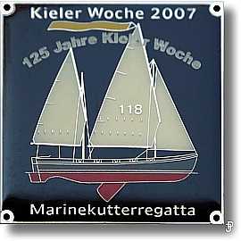 sailing badge Marinekutterregatta Kiel Plakette 2007