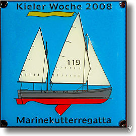 sailing badge Marinekutterregatta Kiel Plakette 2009