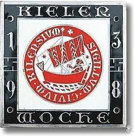 enamelled sailing badge Kieler Woche Plakette 1938
