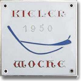 enamelled sailing badge Kieler Woche Plakette 1950