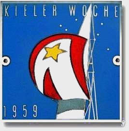 enamelled sailing badge Kieler Woche Plakette 1959