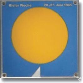 enamelled sailing badge Kieler Woche Plakette 1965