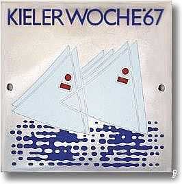 enamelled sailing badge Kieler Woche Plakette 1967
