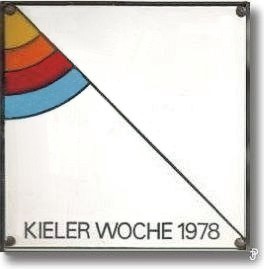enamelled sailing badge Kieler Woche Plakette 1978