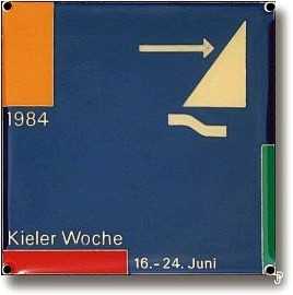 sailing badge Kieler Woche Plakette 1984