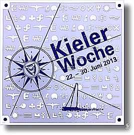 sailing badge Kieler Woche Plakette 2013