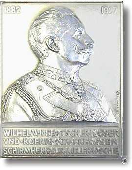 1907 WILHELM II DEUTSCHER KAISER UND KOENIG VON PREUSSEN SCHIRMHERR DER KIELER WOCHE Vorderseite
